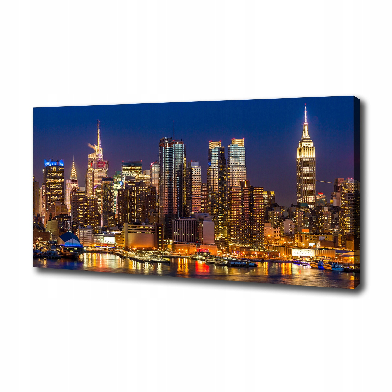 

Foto obraz na płótnie Manhattan nocą 100x50 cm