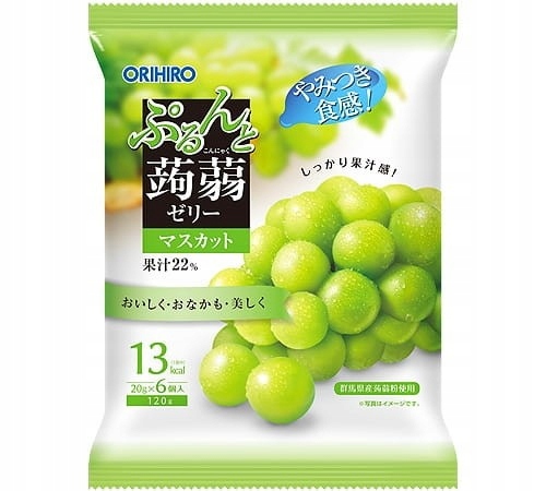 4Purunto Konjac Jelly grape muscat želé hroznové víno120g Orihiro Japonsko