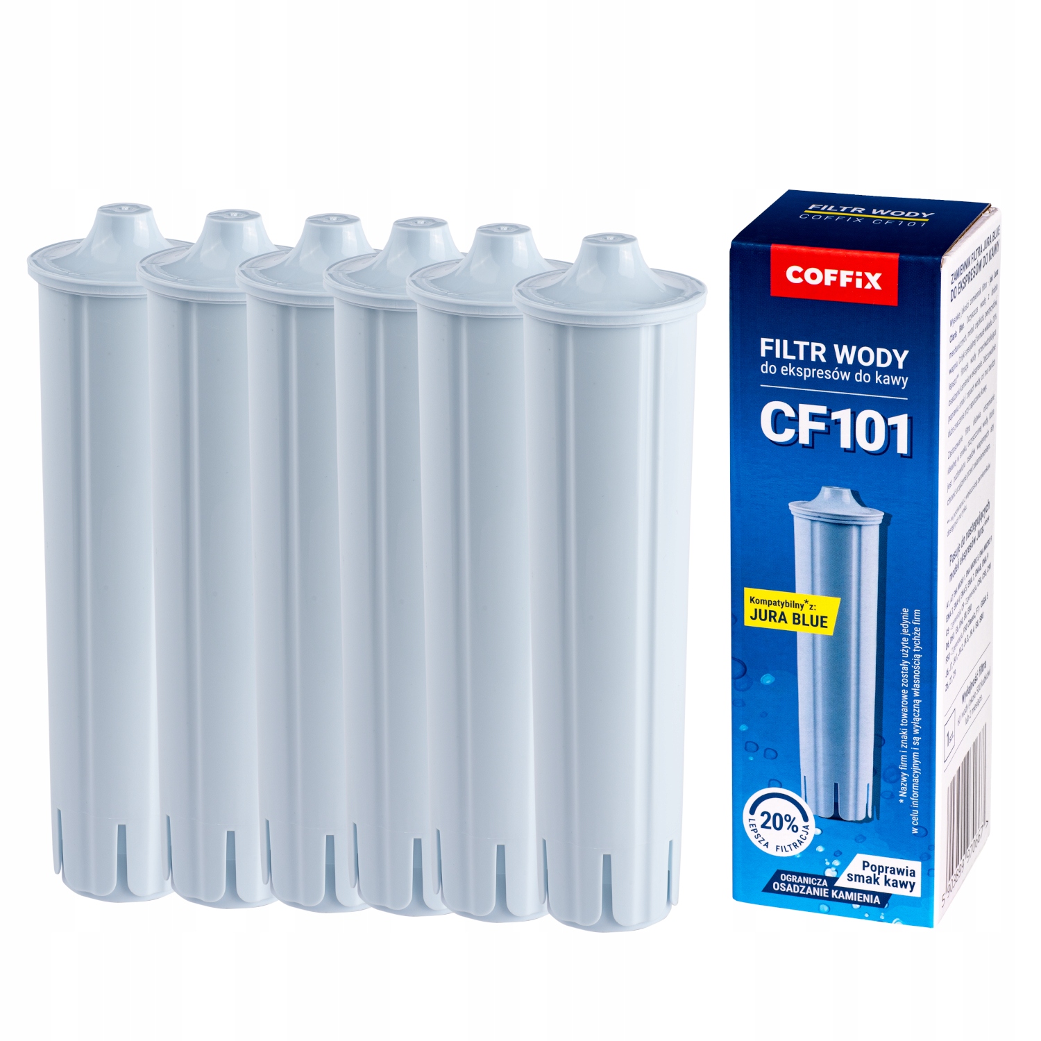 

6x Filtr Wody Do Ekspresów Claris Blue zamiennik