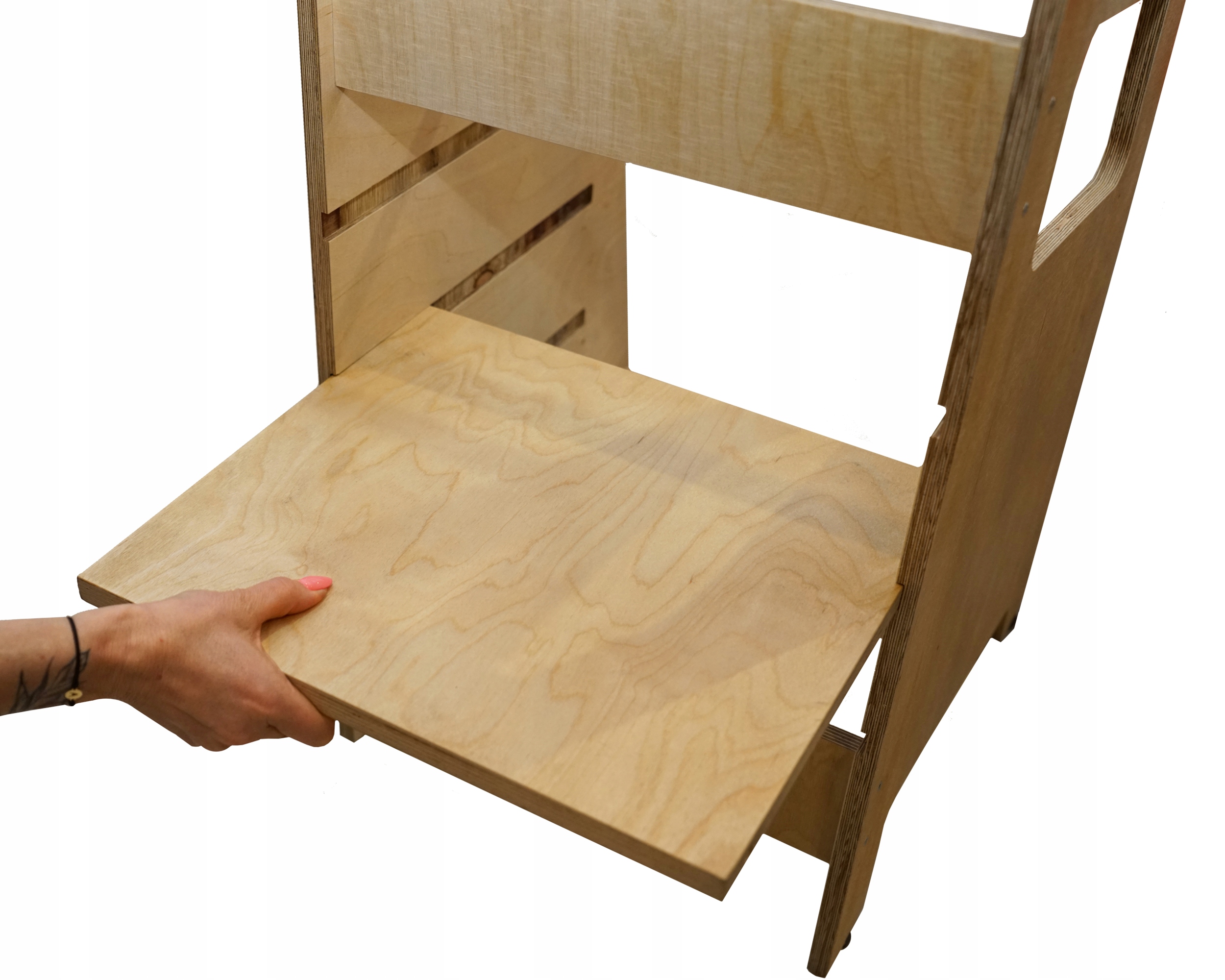 Kitchen helper Pomocnik kuchenny Drewniany dla dziecka Montessori Dębowy Kolor dąb