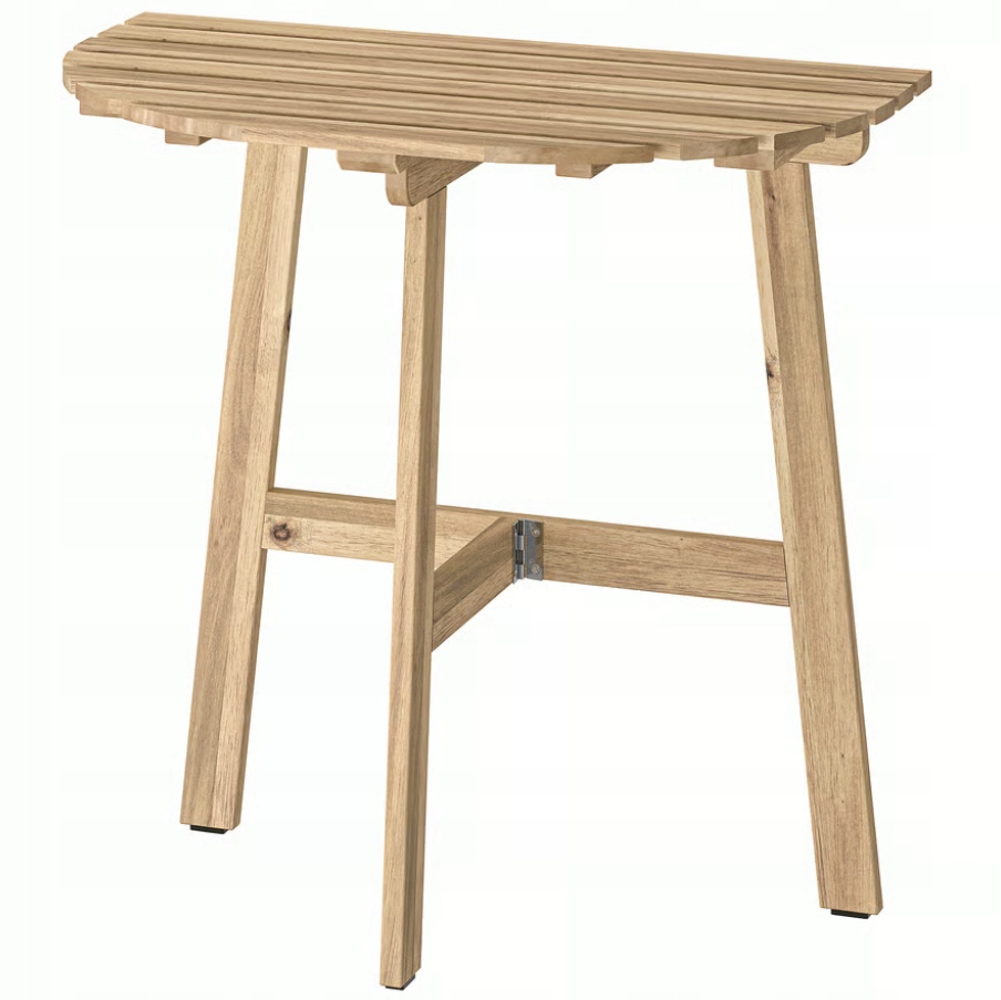 Ikea Askholmen Stół ścienny, zewnętrzny, akacjowy,70x44 cm