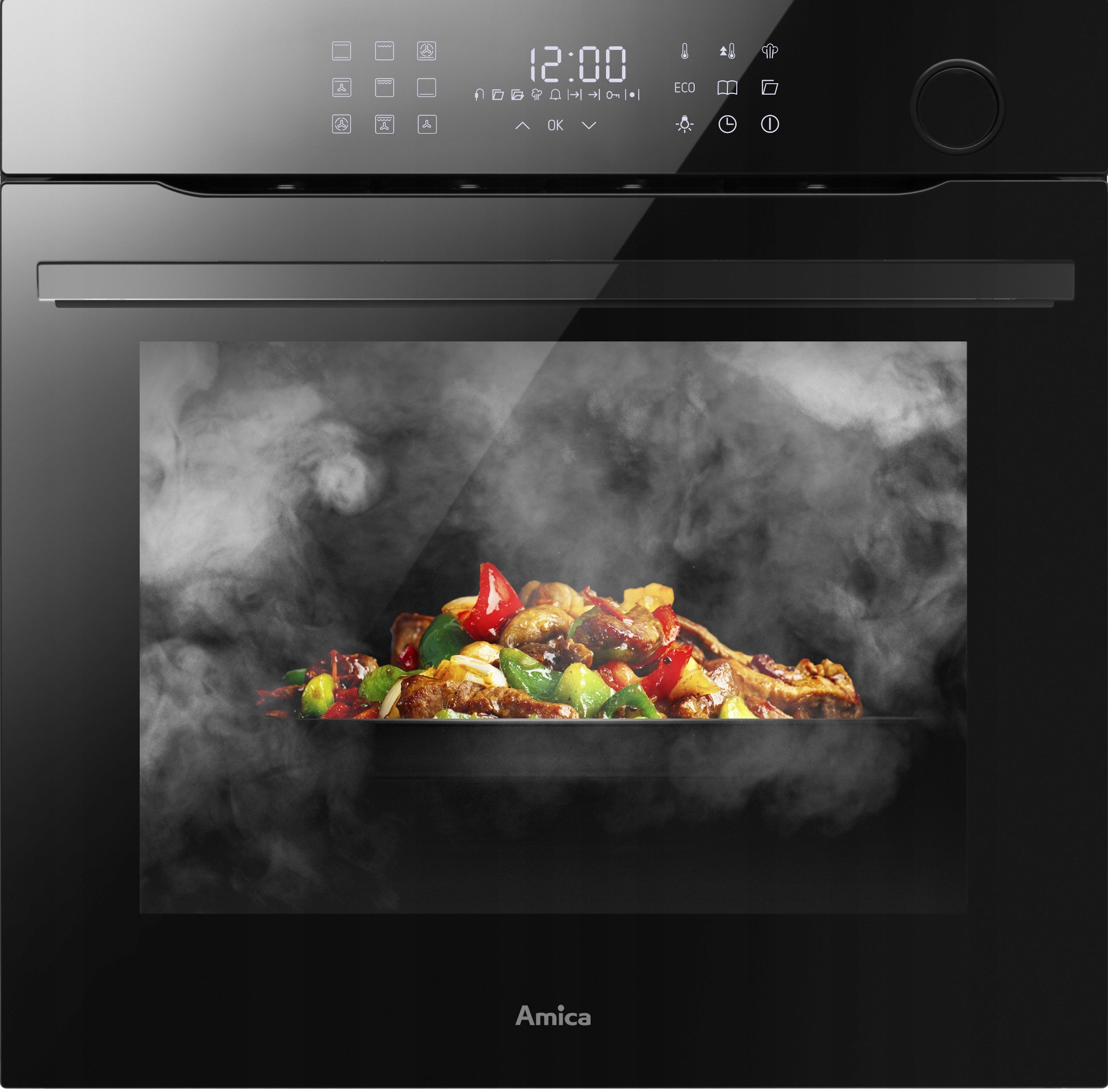 Piekarnik AMICA ED97699BA+ X-TYPE Steam Sterowanie panel dotykowy pokrętła