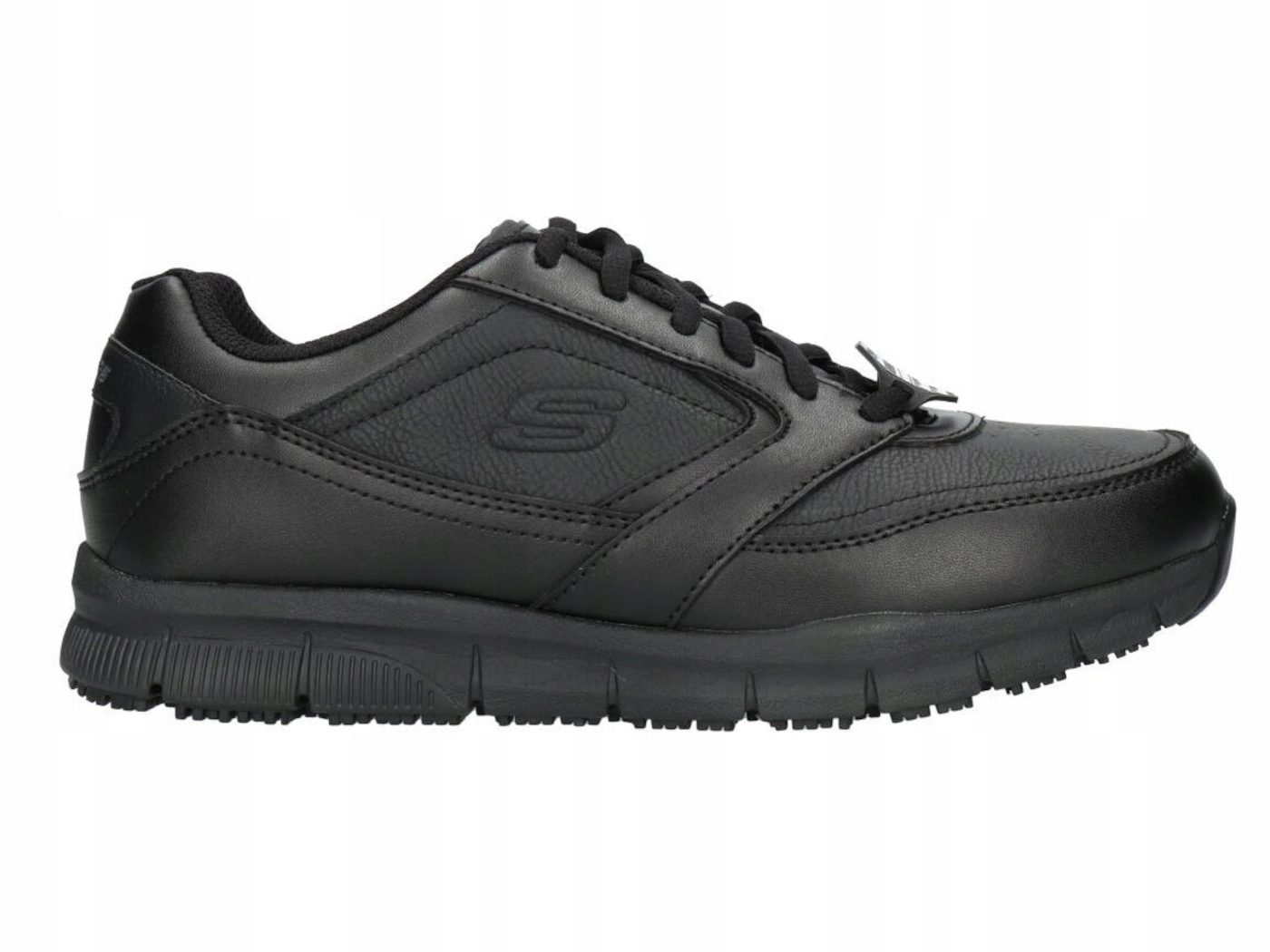 Sportovní boty Skechers Nampa 77235EC-BLK eko kůže černé pohodlné 37