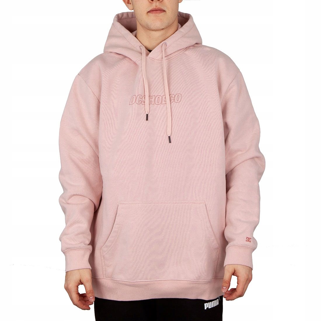Mikina s kapucí DC Guarded Hoody broskvová, hrubá, hustá tkanina, velikost XL