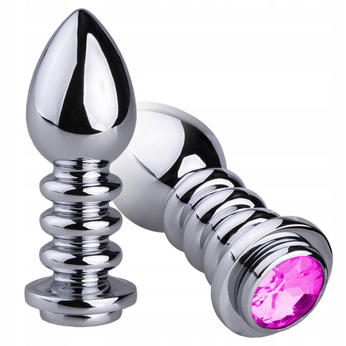 

Spiralny Stalowy Korek Z Kryształem Rozmiar XL