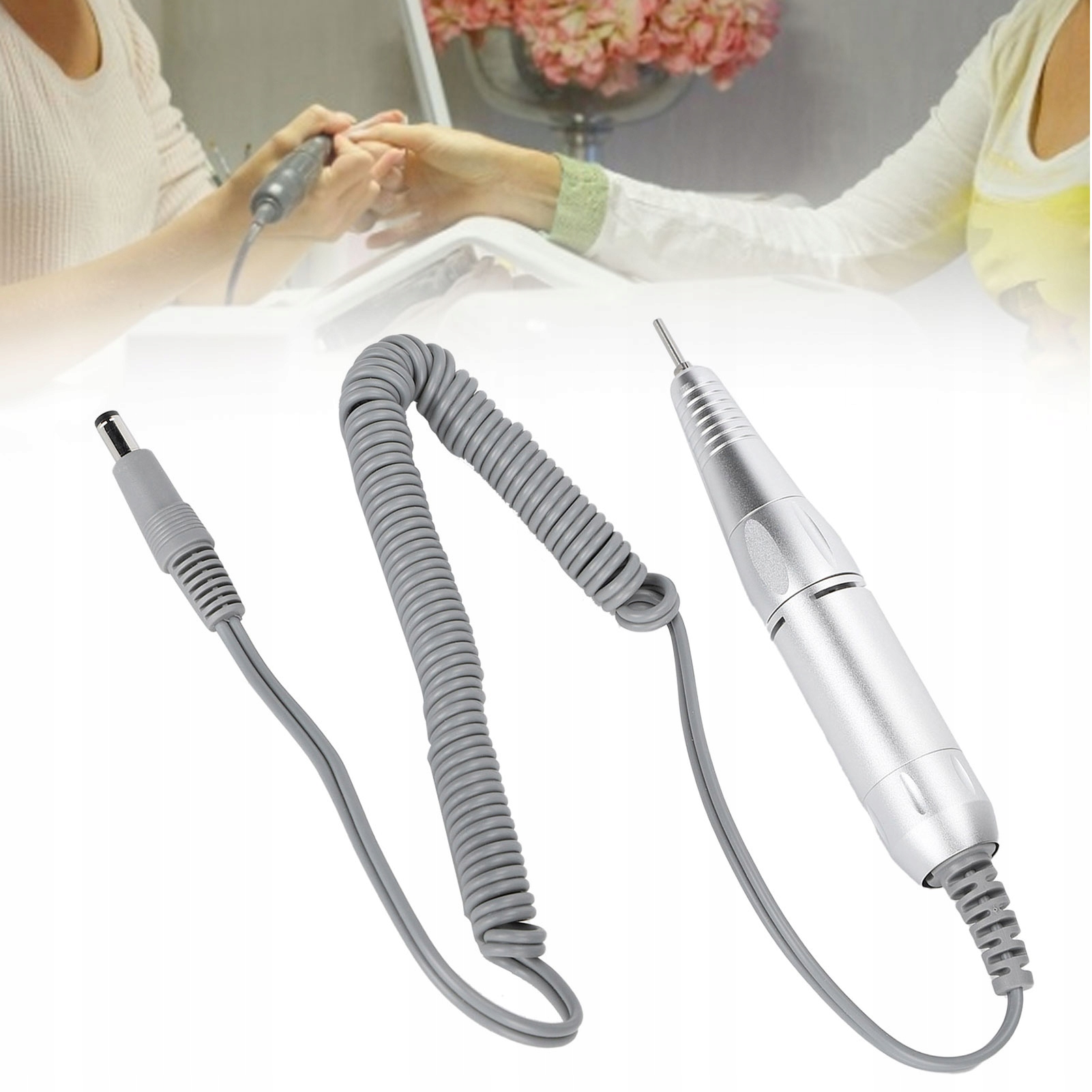 WIERTARKA DO PAZNOKCI RĘKOJEŚĆ MANICURE PEDICURE Kolor dominujący srebrny