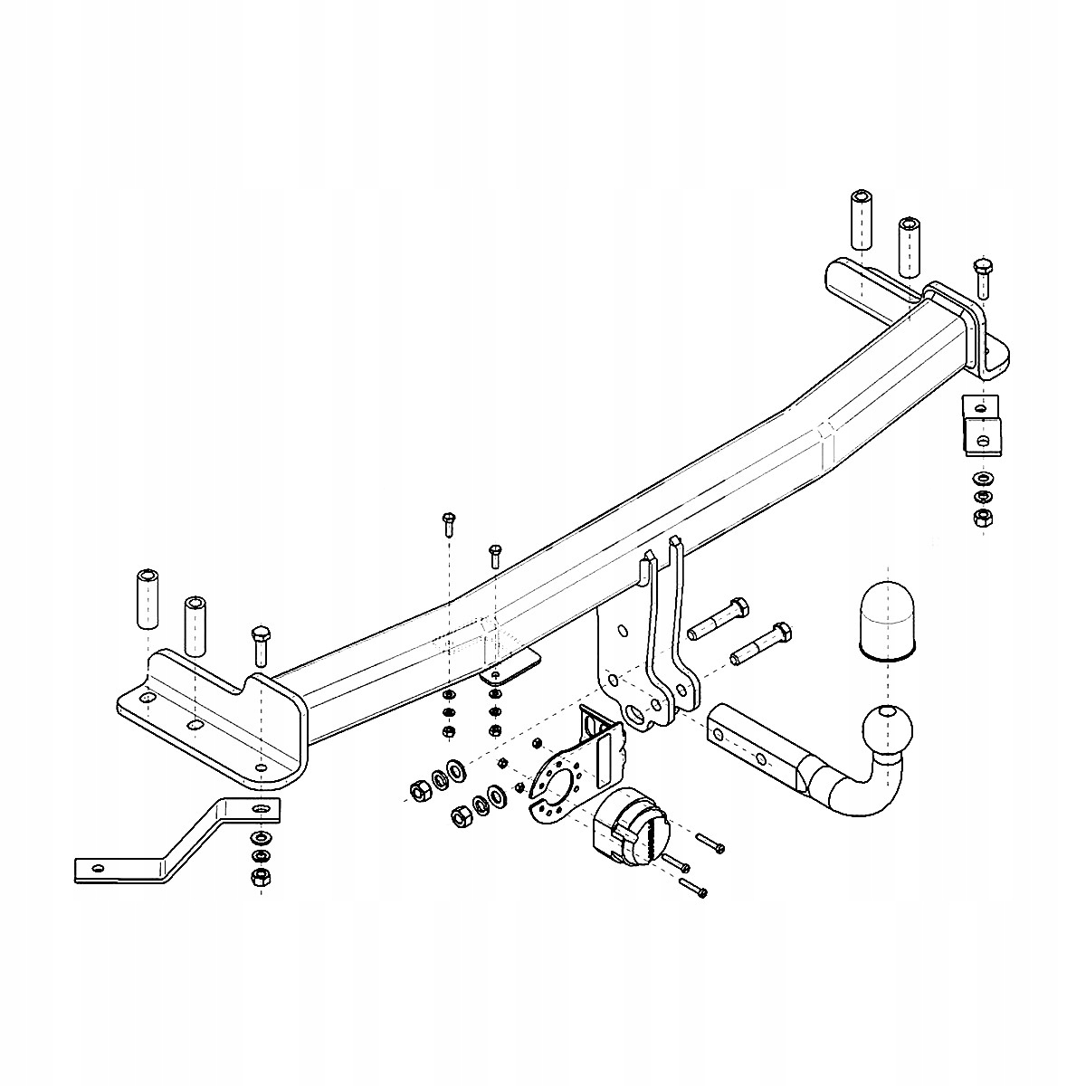 Hak holowniczy SsangYong Rodius 2 II VAN od 13 MODUŁ WIĄZKA 13 PIN GRATIS Producent Steinhof
