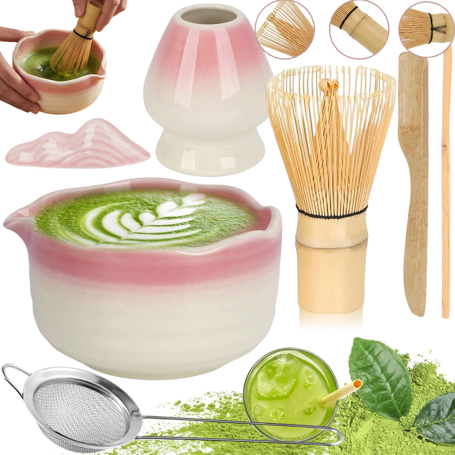 Bambusowy Zestaw Prezentowy Do Herbaty Matchy Chashaku 7 Szt.