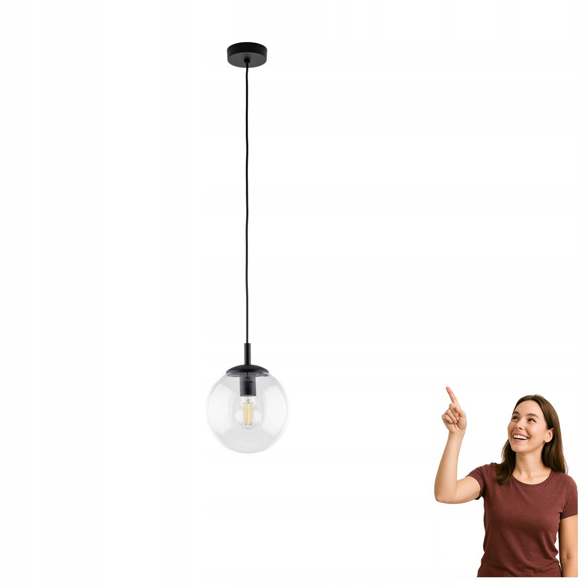 Závěsná lampa Esme Transparent 3267 Tk Lighting