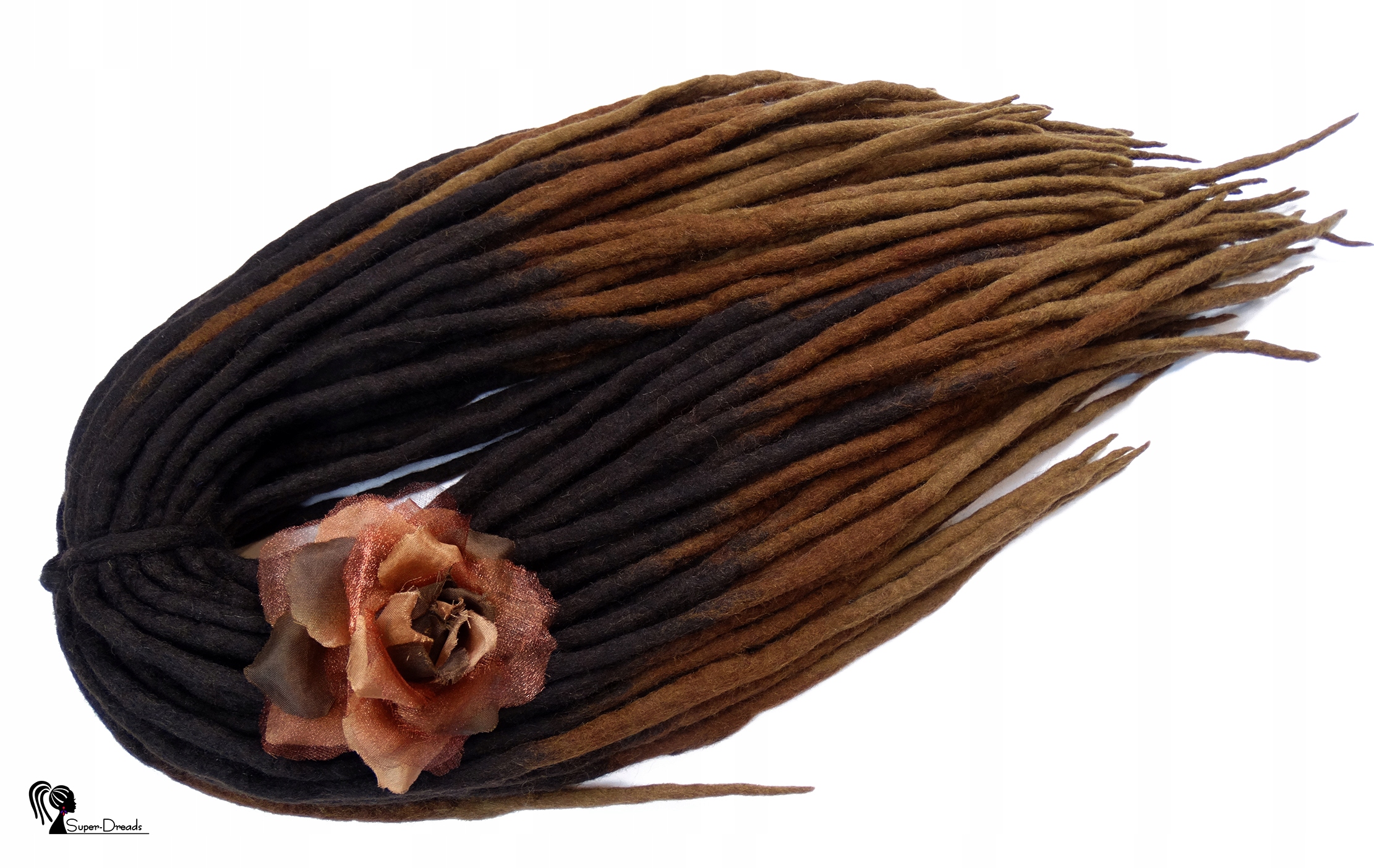 Dredloky Dredy vlněné, hnědé, Fontána Čokoládová, 40 ks