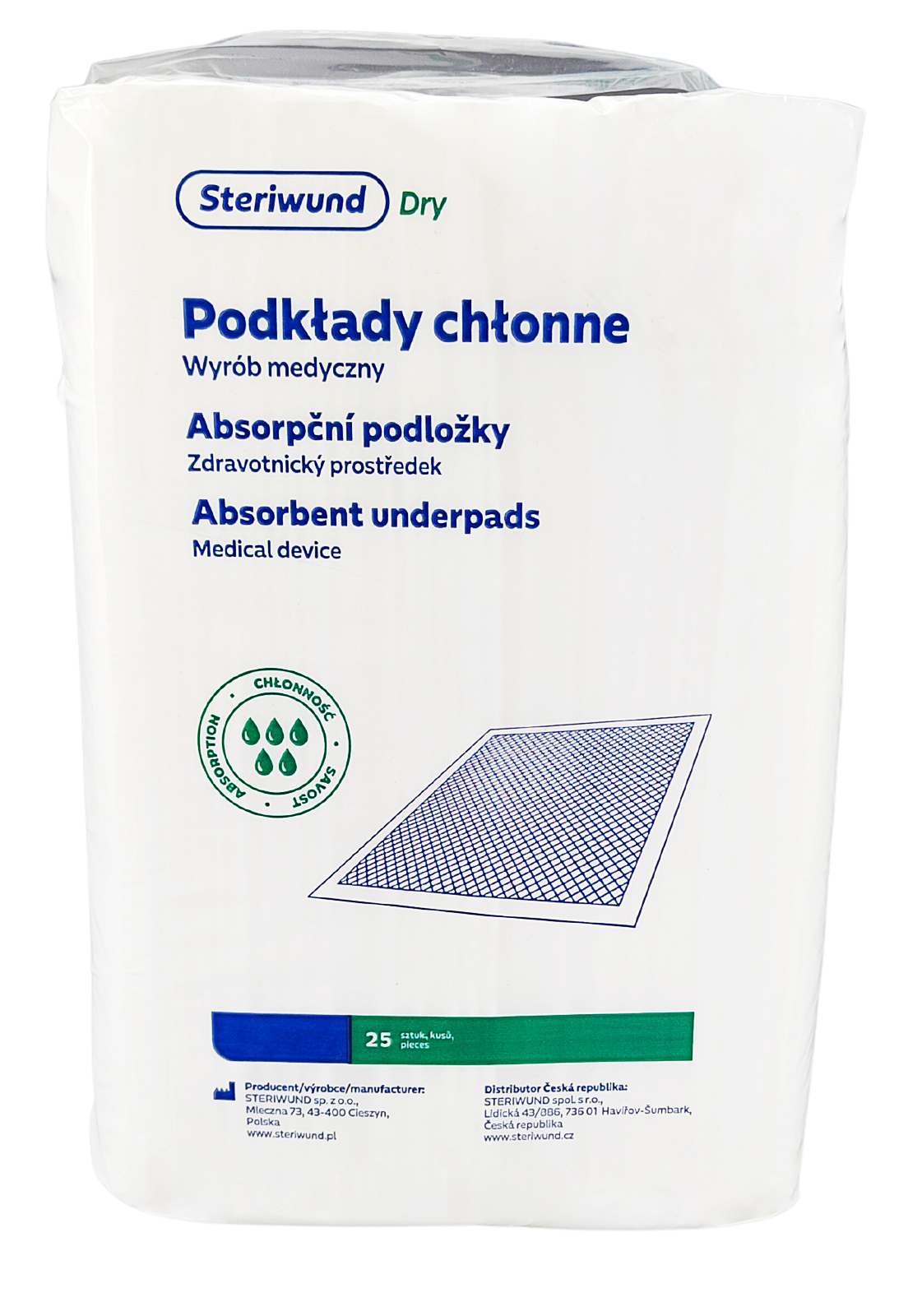 

Podkład chłonny jednorazowy 60x60cm 25szt