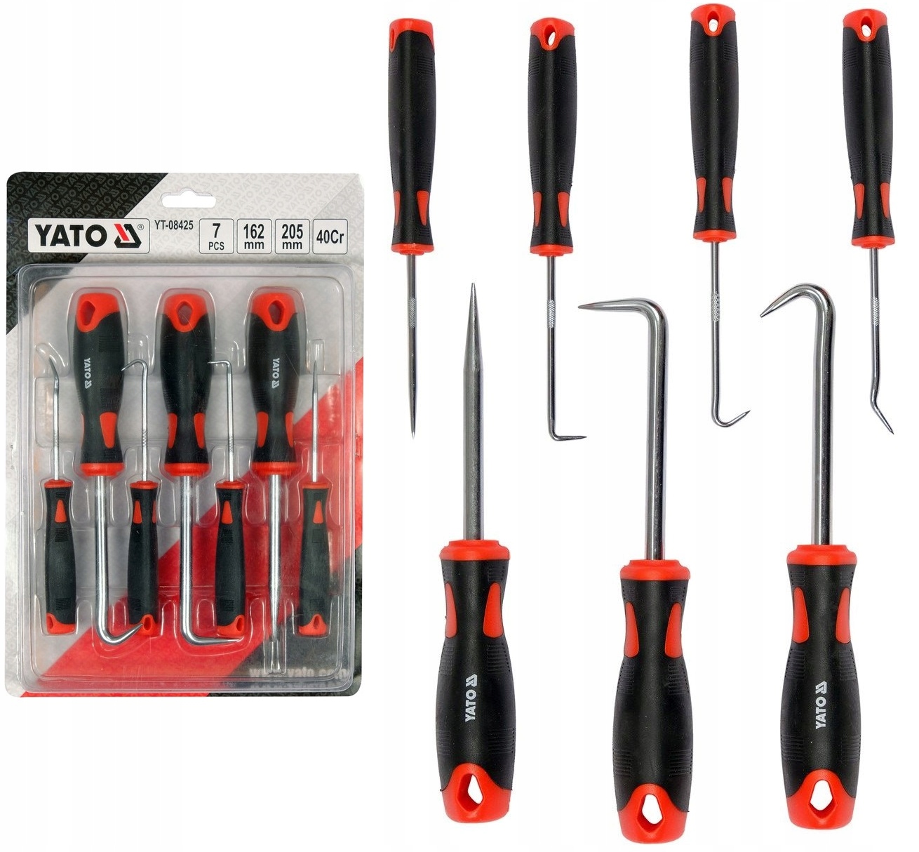 

Yato Zestaw 7 Haczyków Z Rękojeścią YT-08425 Haki
