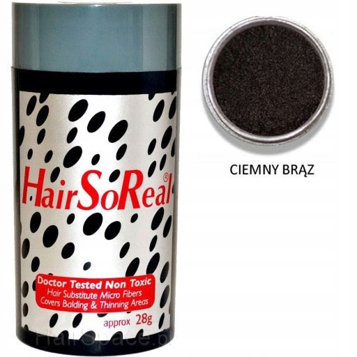 Hair So Real 28 g Zahušťování mikrovláken Hsr HairSoReal tmavě hnědá
