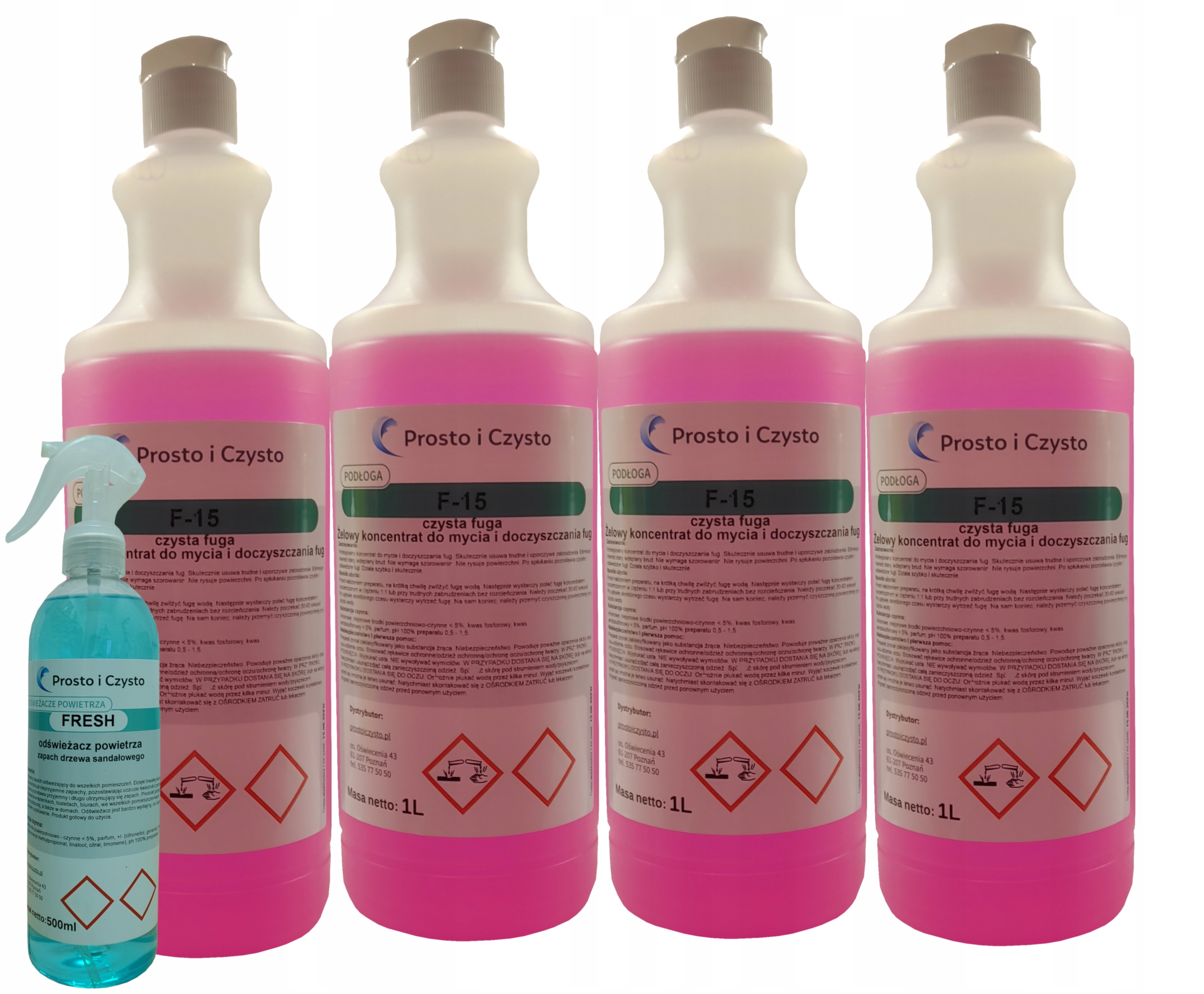 

F-15 koncentrat do mycia fug 4l (4x1l)