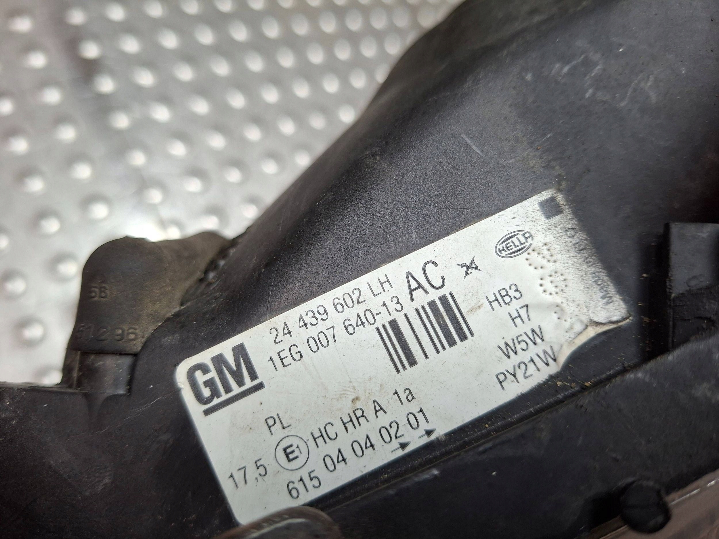 light front left 24439602 OPEL ASTRA G 1998