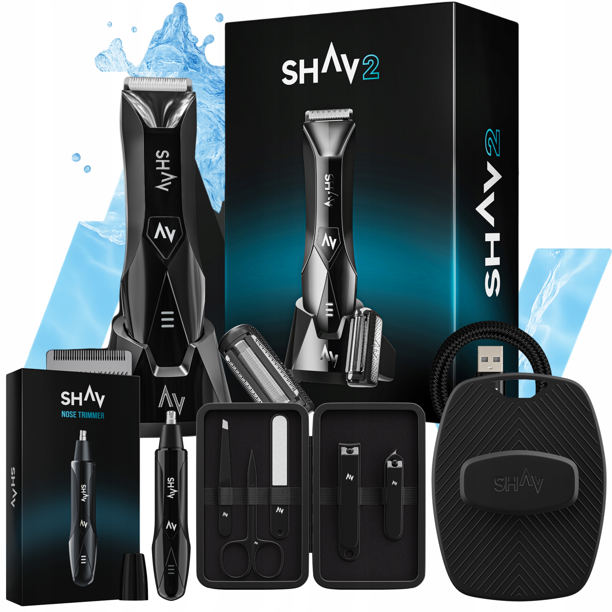 Shav 2 Set Strojek na stříhání vlasů Intimní místa