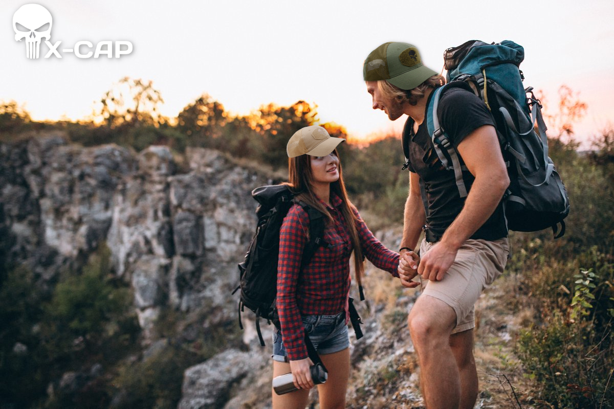 CZAPKA Z DASZKIEM WOJSKOWA TAKTYCZNA PUNISHER ARMY Materiał dominujący bawełna