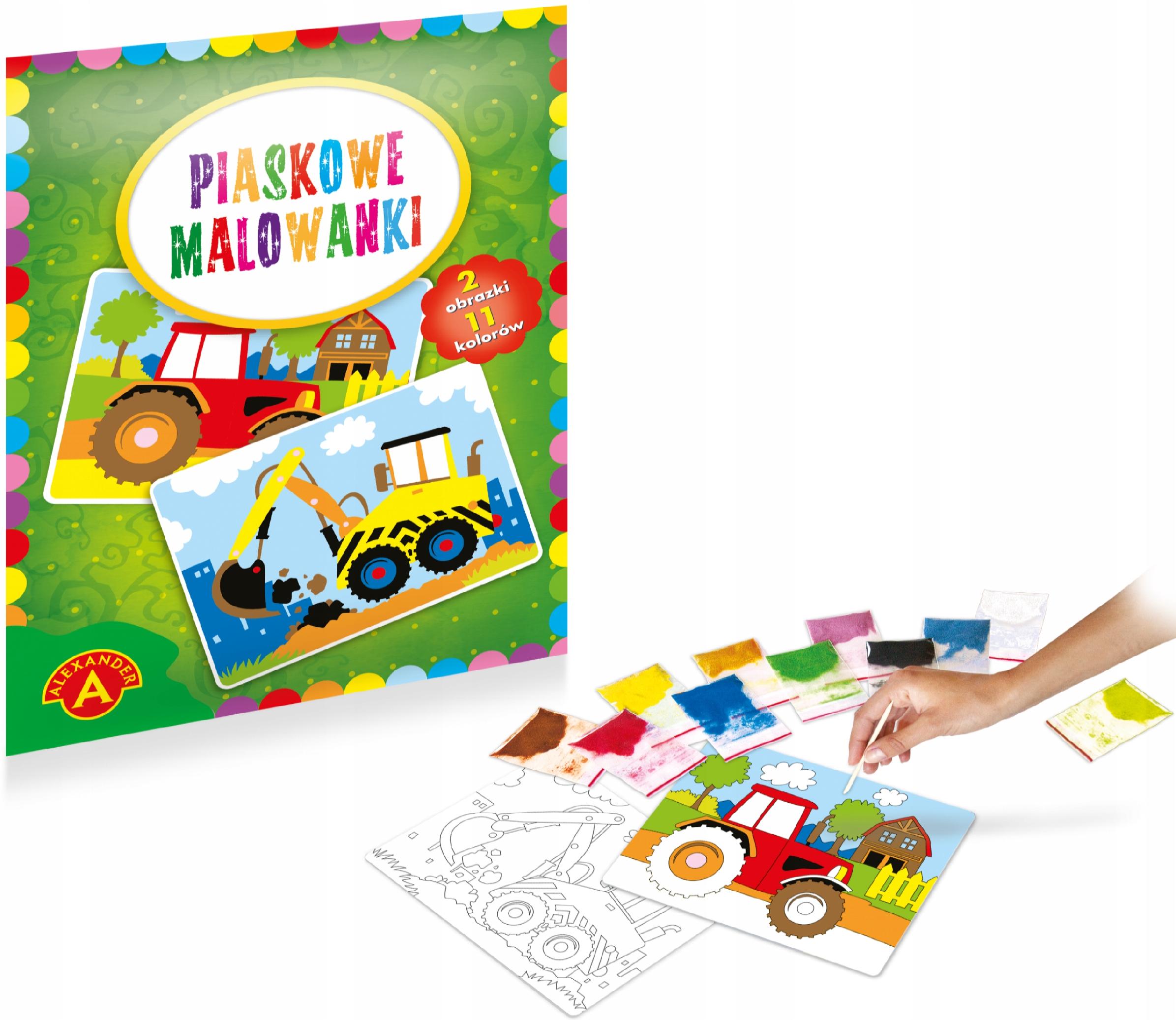 

Piaskowe Malowanki Koparka Traktor Maluj Piaskiem