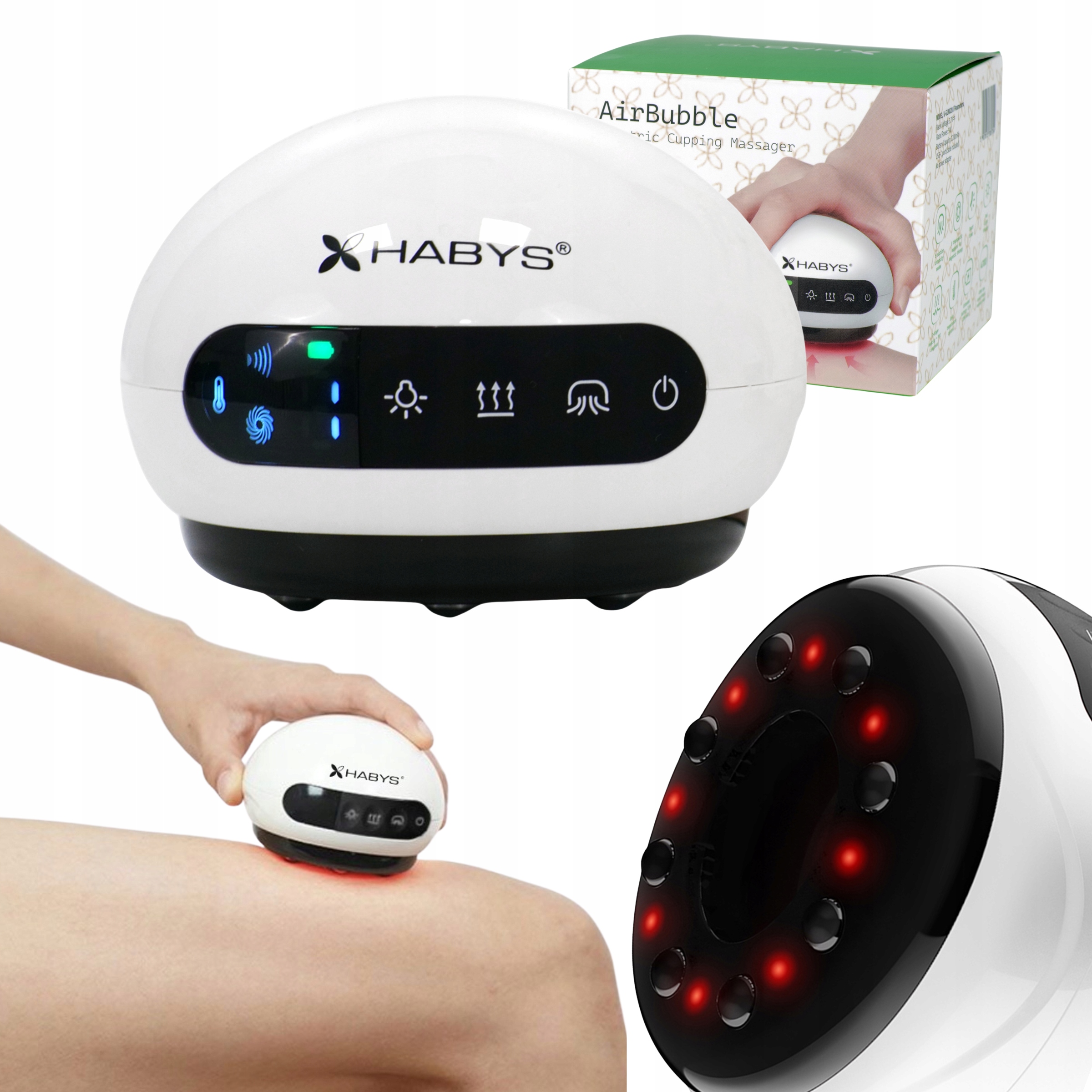 Bańka Chińska Elektryczna Do Masażu Liftingu Podgrzewana Antycelluitowa