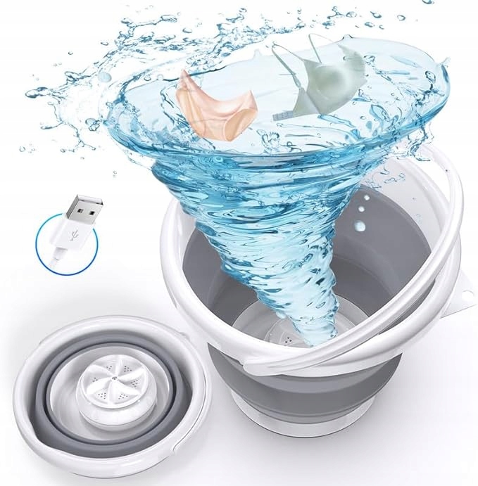 Mini pračka, skládací na prádlo 5 l, malá Usb pračka na oblečení pro děti