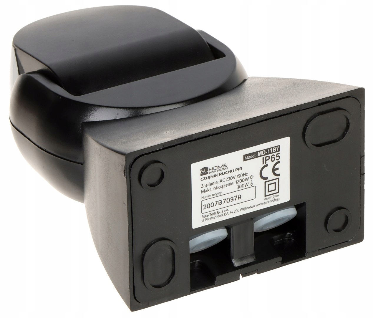 CZUJKA PIR MD-11B7 AC 230V DO STEROWANIA OŚWIETLENIEM EL HOME Rodzaj czujnika czujnik ruchu