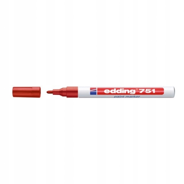 

Marker olejowy Edding 751 czerwony okrągły 1-2 mm