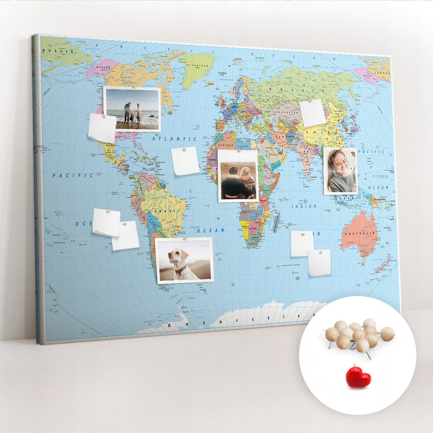 Tablica Korkowa Do Szkoły Mapa świata polityczna