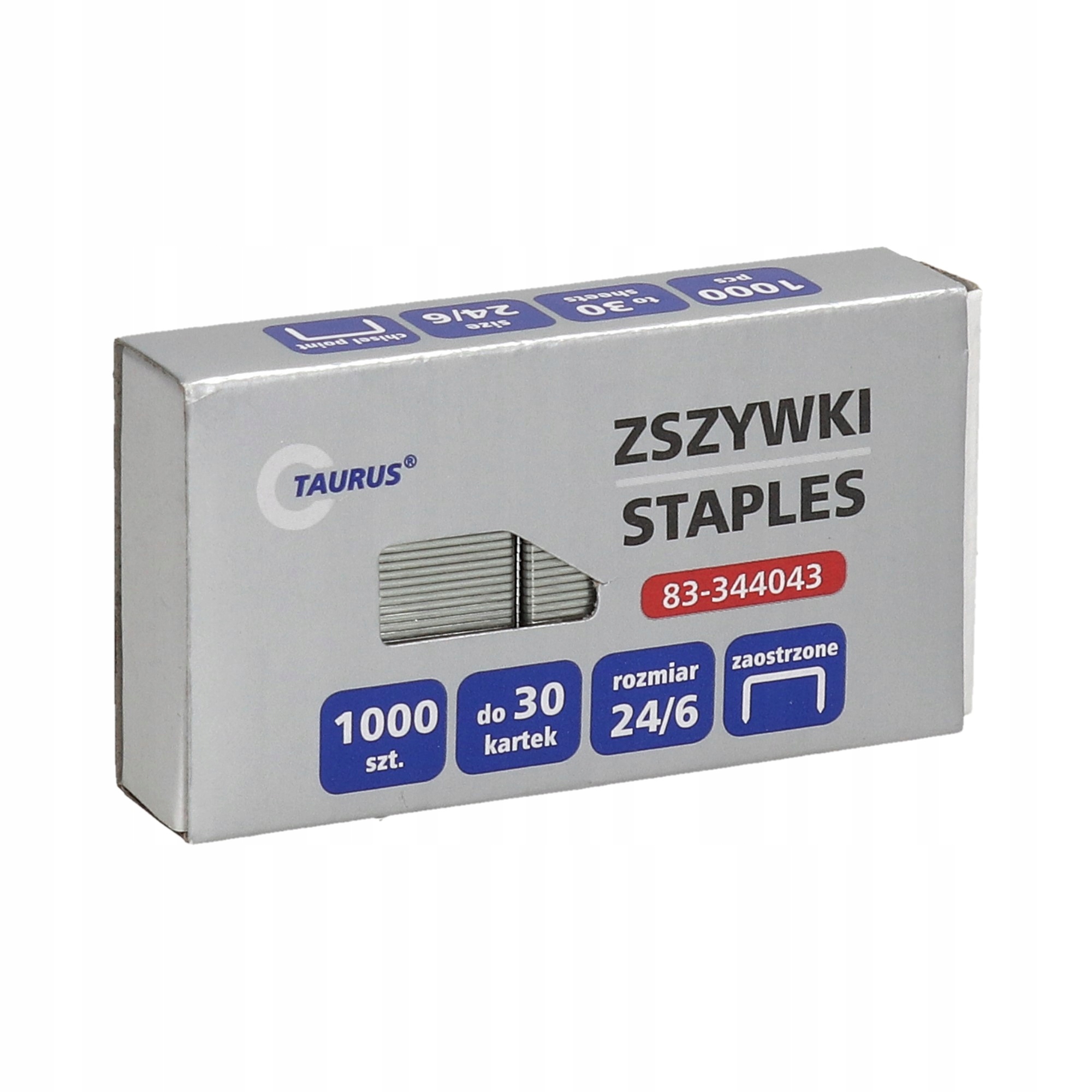

Zszywki 24/6 cynkowe (1000) Taurus