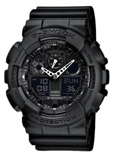 Zegarek męski G-shock GA-100-1A1ER czarny sportowy wstrząsoodporne