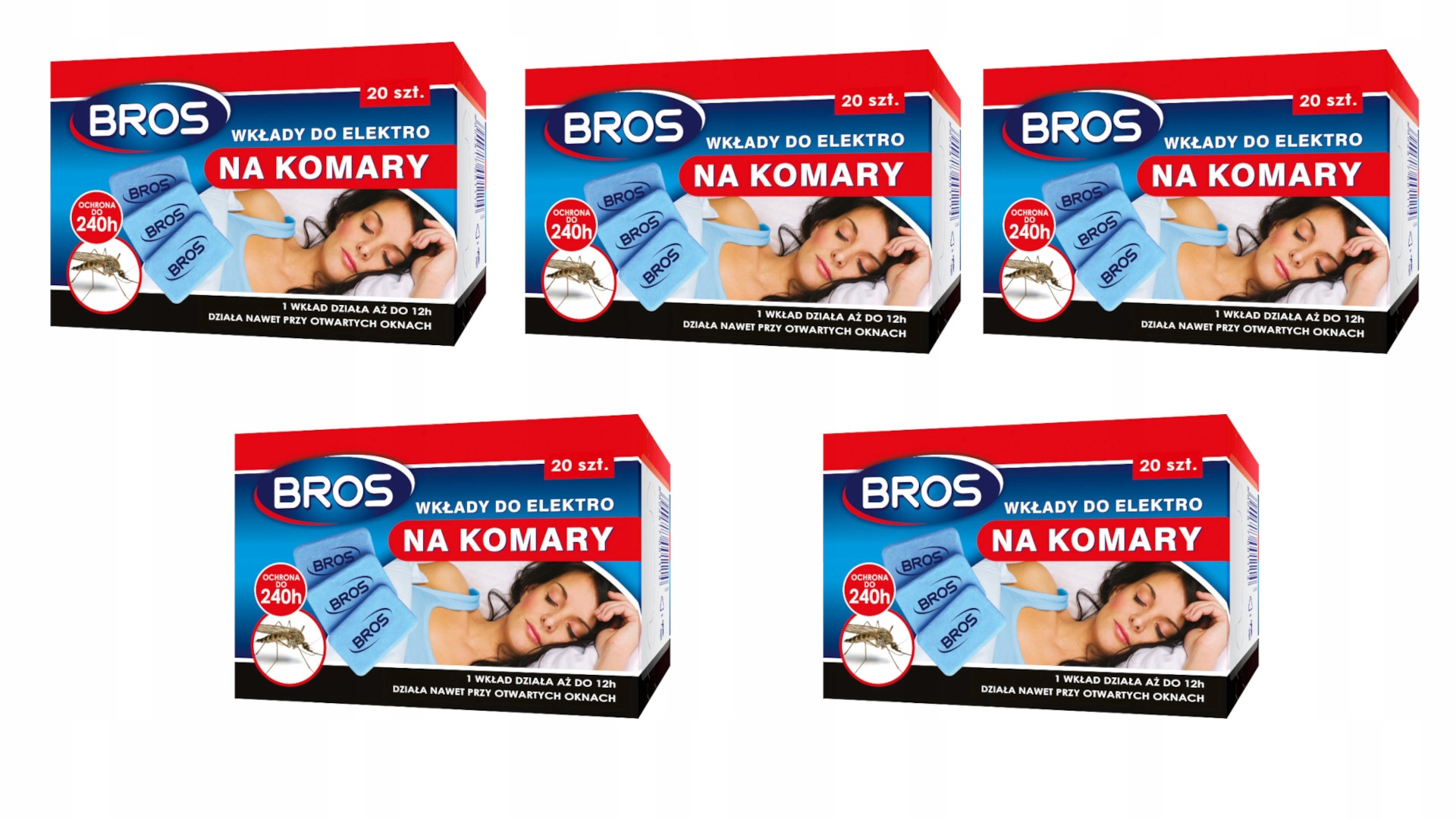 

5 X Bros Wkłady Do Elektro Na Komary 20 Sztuk