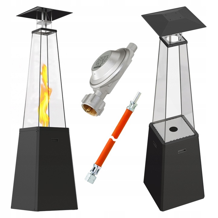Ogrzewacz Gazowy Parasol Grzewczy Ogród Kratki Umbrella Bs Czarny 12kW