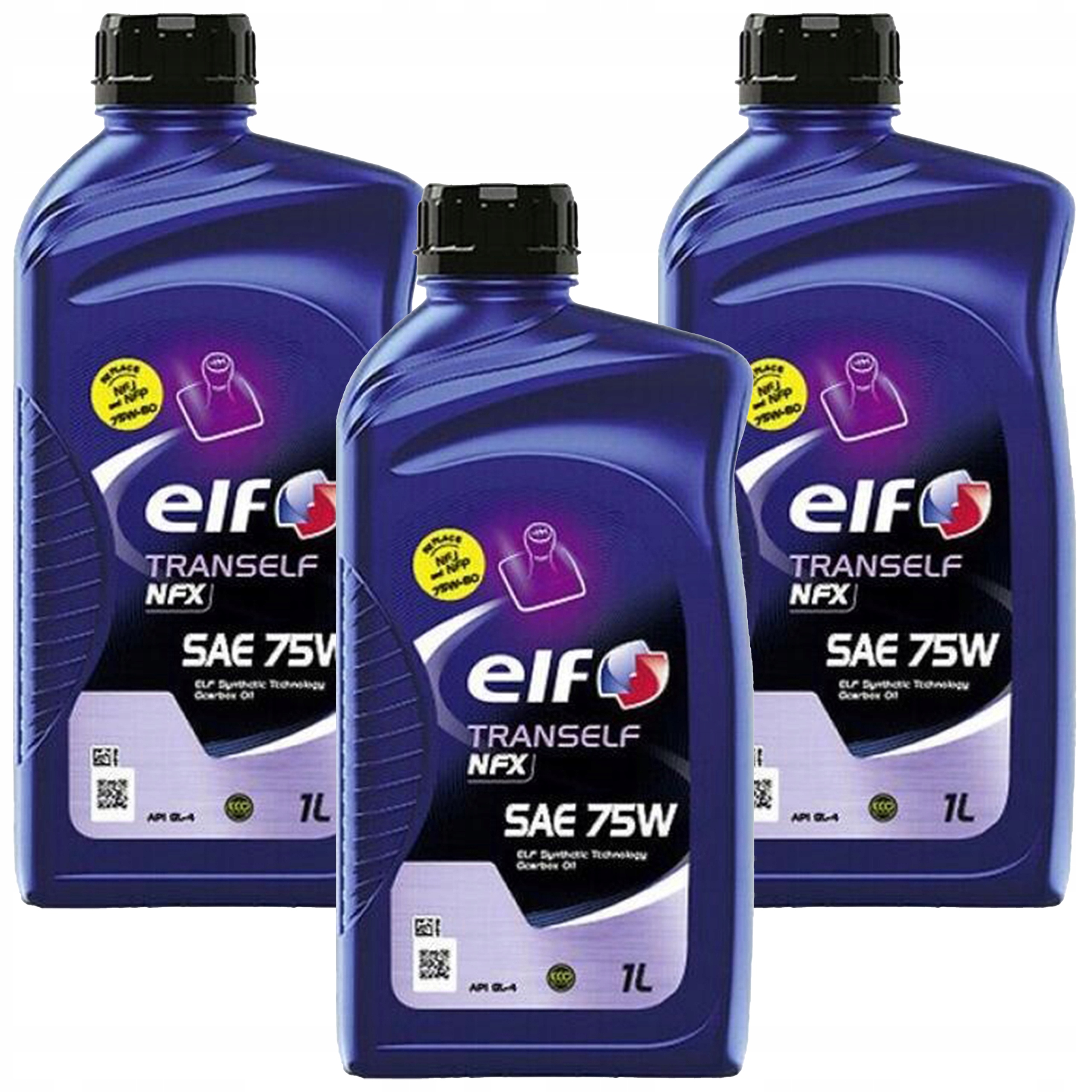 3x Elf Olej Przekładniowy 75W 1L Tranself Nfx