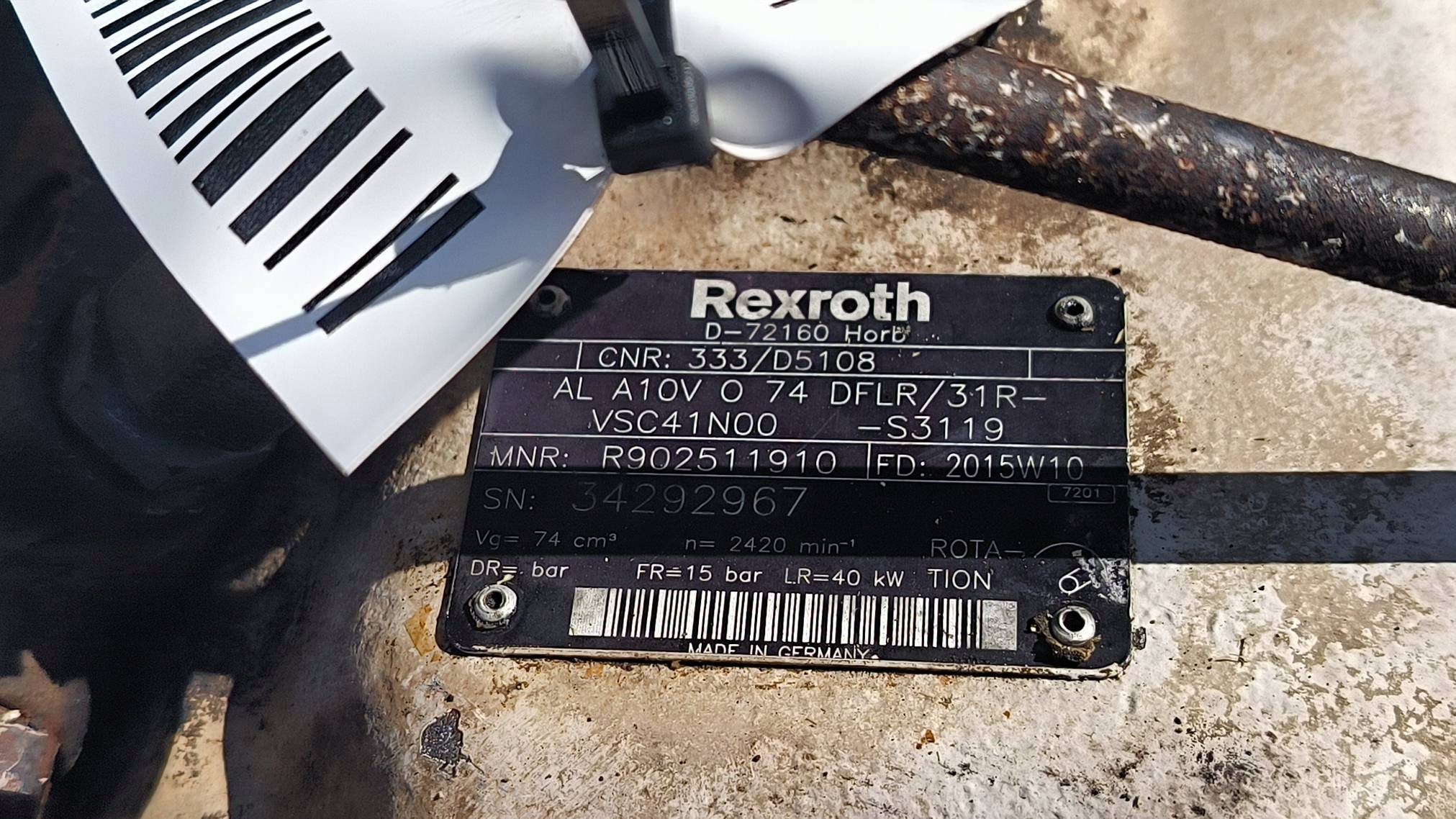 pumpa hydraulicka REXROTH D-72160 HORB JCB 3CX