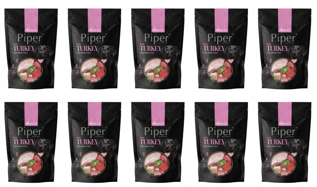 Levně Krmivo Pro Psa S Krůtou Piper 500G x 10 Kusů