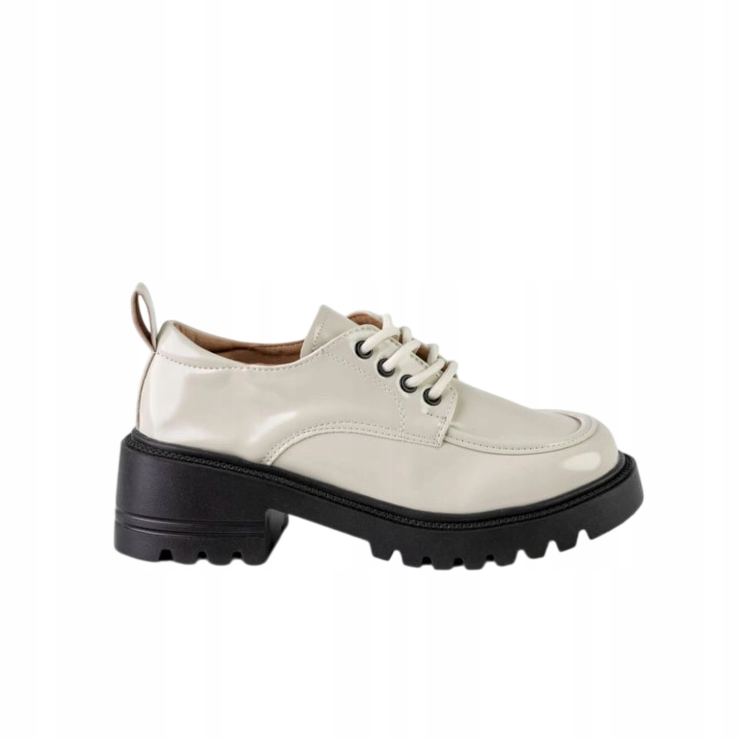 Polobotky Musk dámské béžové na platformě ekokůže podpatek módní vel. 36