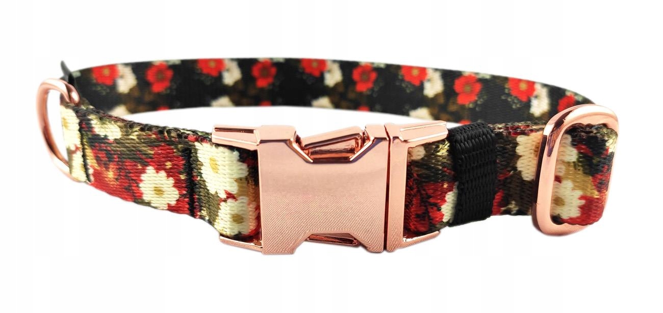 

Piękna Mocna obroża drapula 30-40cm S/m Flower 2cm