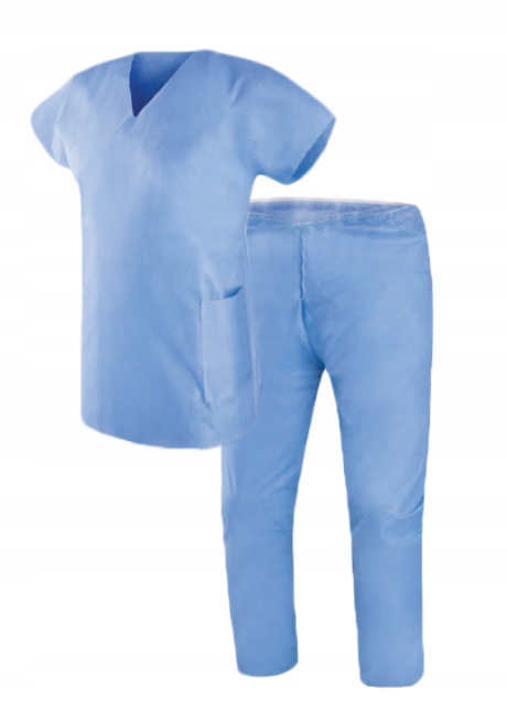 KOMPLET MEDYCZNY JEDNORAZOWY SMS BLUZA SPODNIE 40G