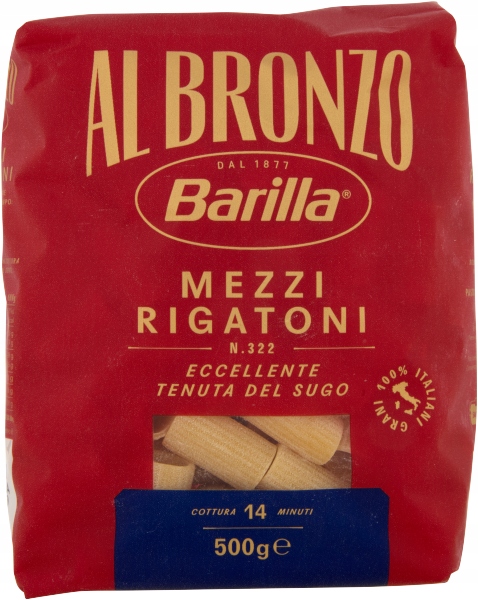 Těstoviny Mezzi Rigatoni Bronzo n. 322 500 g Barilla