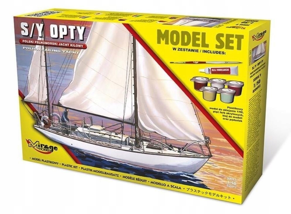 Model plastový S/y Opty, polský kilová jachta