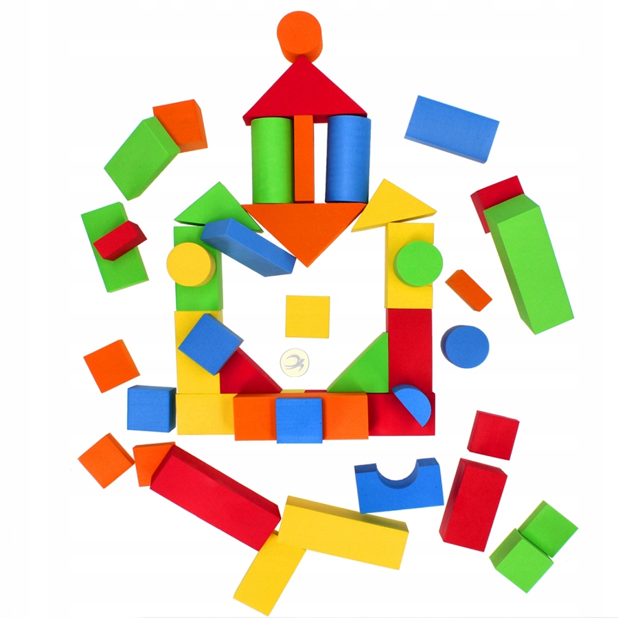 KLOCKI PIANKOWE PIANKA 46 ELEMENTÓW BAM BAM WIEK 18m+ INTENSYWNE KOLORY Szerokość produktu 24.5 cm