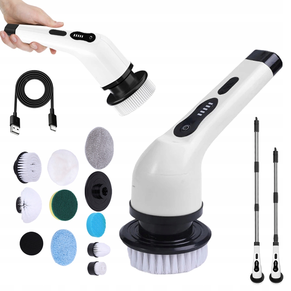 Levně Elektrický Rotační Čisticí Kartáč Vysoké Kvality, Trvanlivá Bílá Barva
