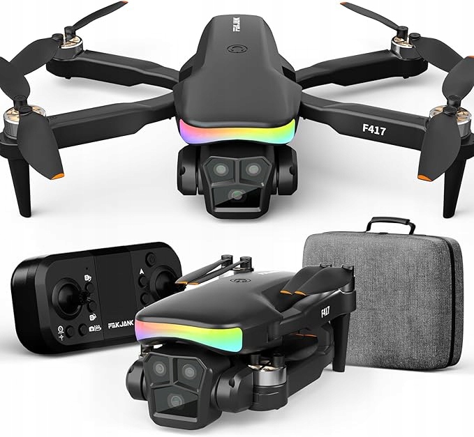 Dron z GPS F417 z kamerą K4 Regulacja 90° Optical Flow RGB WIFI FPV z GPS