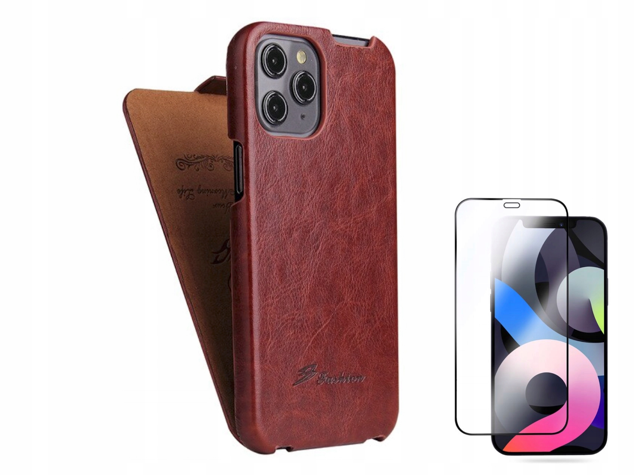 

Etui + Szkło do iPhone 12/12 Pro, Case z Klapką