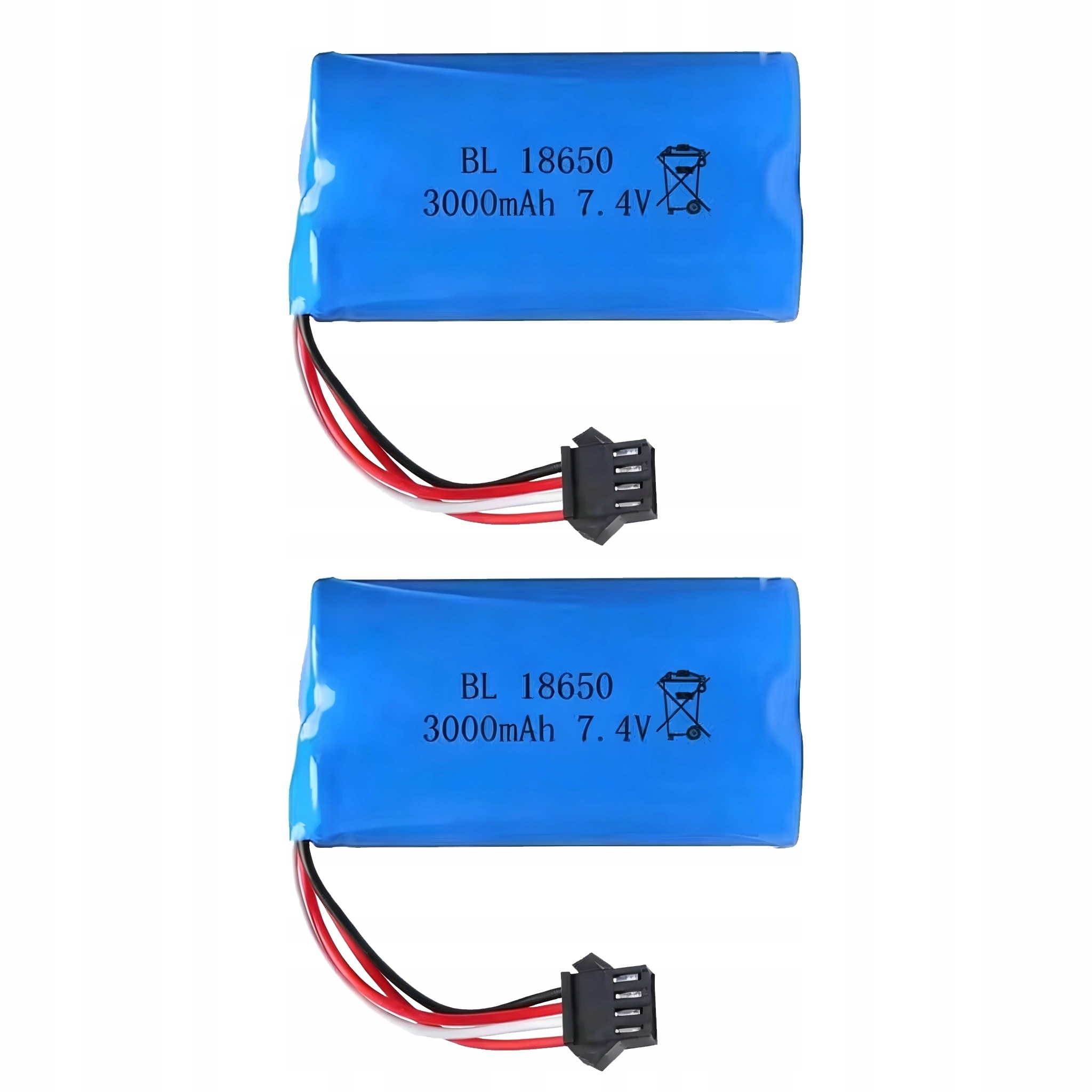 Baterie pro hračky Rc 3000 mAh 7,4 V, 4pinový konektor