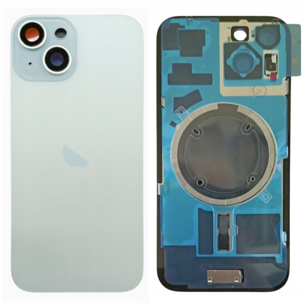 Jednopólová klapka Zadní Kryt pro iPhone 15 modrá s rámečkem a magnety Hq