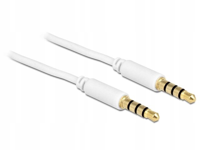 

kabel audio jack-jack miniJack 4pin Trrs 1m biały