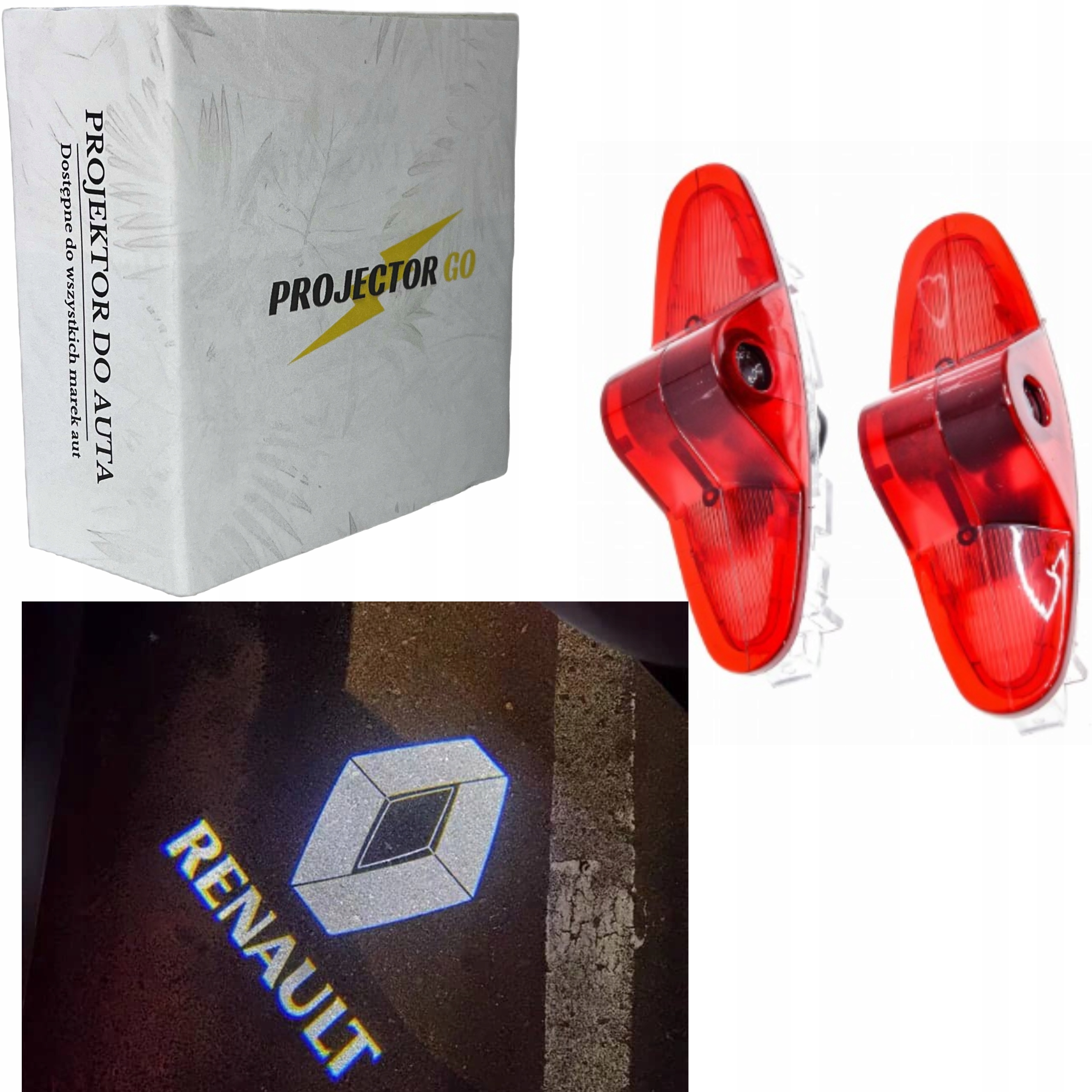 RENAULT LED LOGO PROJEKTOR koleos Espcace Magane Laguna Latitude Talisman