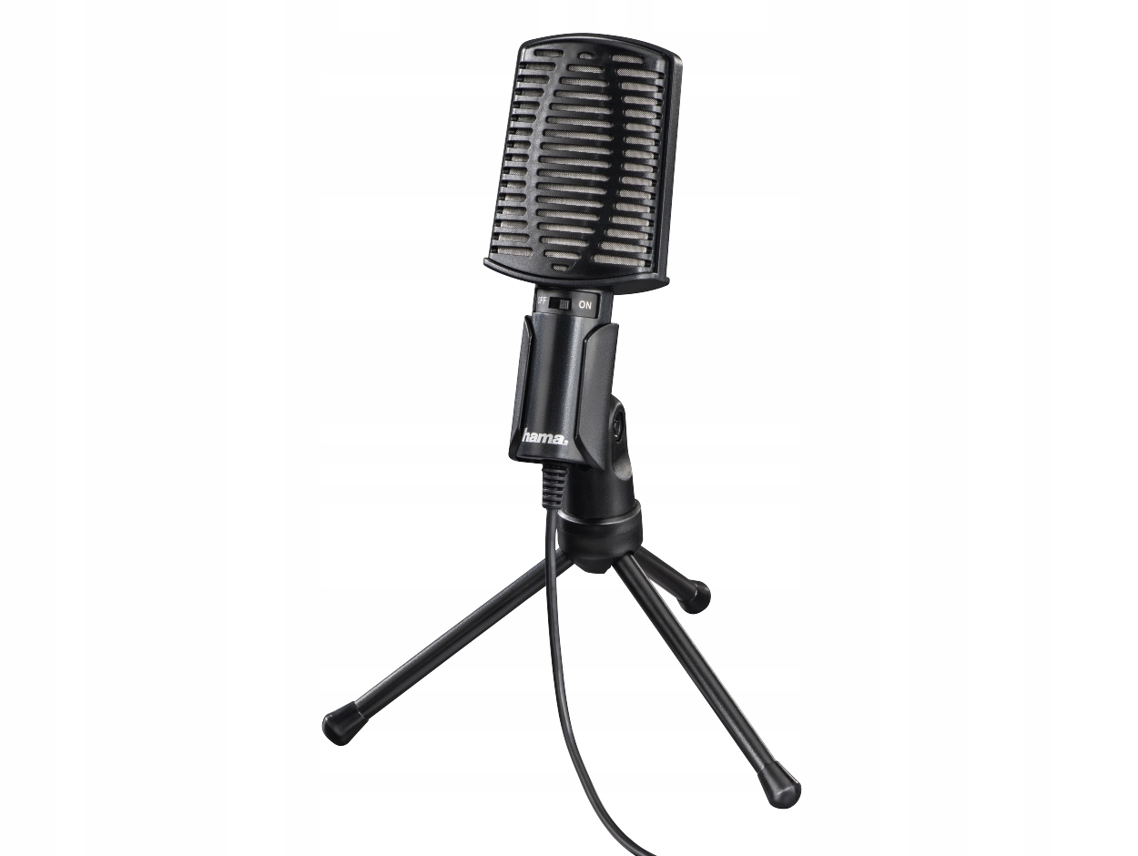 MARKOWY MIKROFON KOMPUTEROWY HAMA MIC-USB ALLROUND YOUTUBE STREAMING STATYW Model MIC-USB