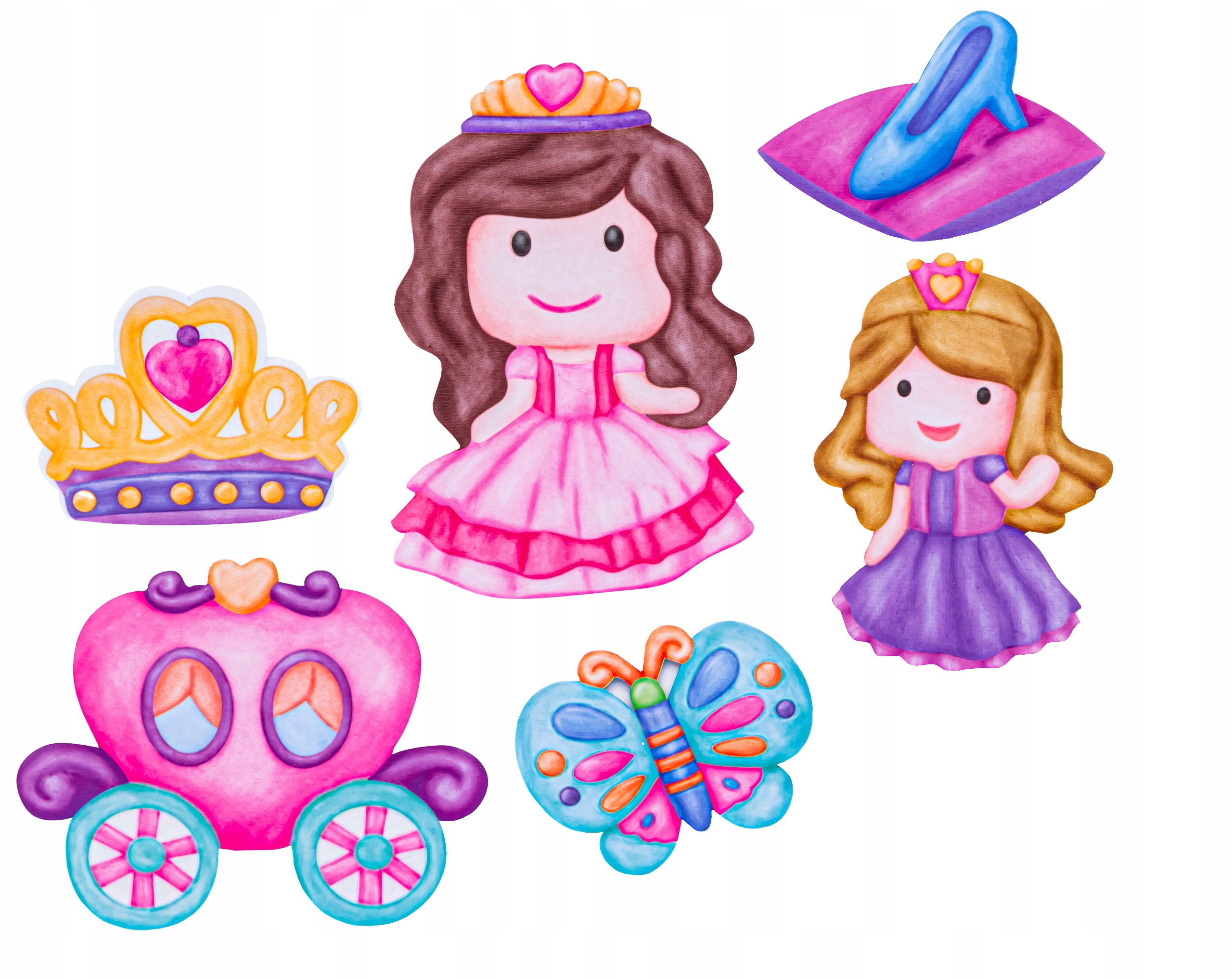 STWÓRZ MAGNES ZRÓB TO SAM DIY KRÓLEWNA MOTYL 6 SZT Marka DK