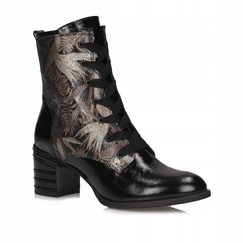 Kotníkové Boty Bioeco By Arka 7795 (1974+2575) r36 Černé Laky Kůže Polské